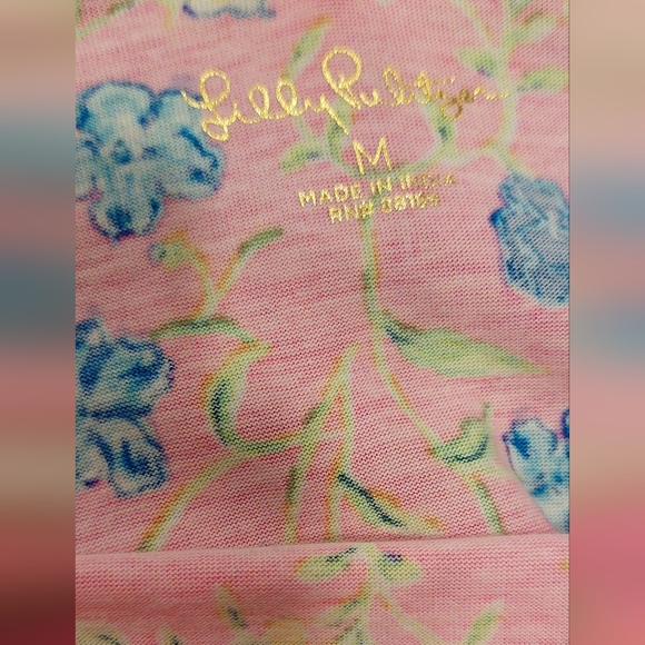 Lilly Pulitzer Pink Dress with Blue and Yellow Floral Design - Picture 5 of 5